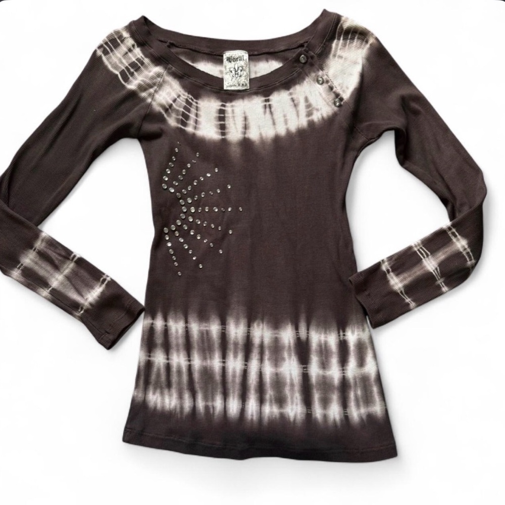 Vocal Brown Y2K Grunge Long Sleeve